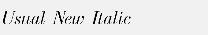 Usual New Italic